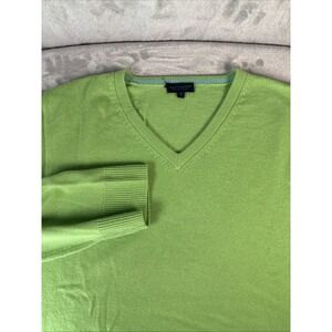 Lilly Pulitzer Sweater Mens Medium Green 100% Cashmere Via Palm Beach READ